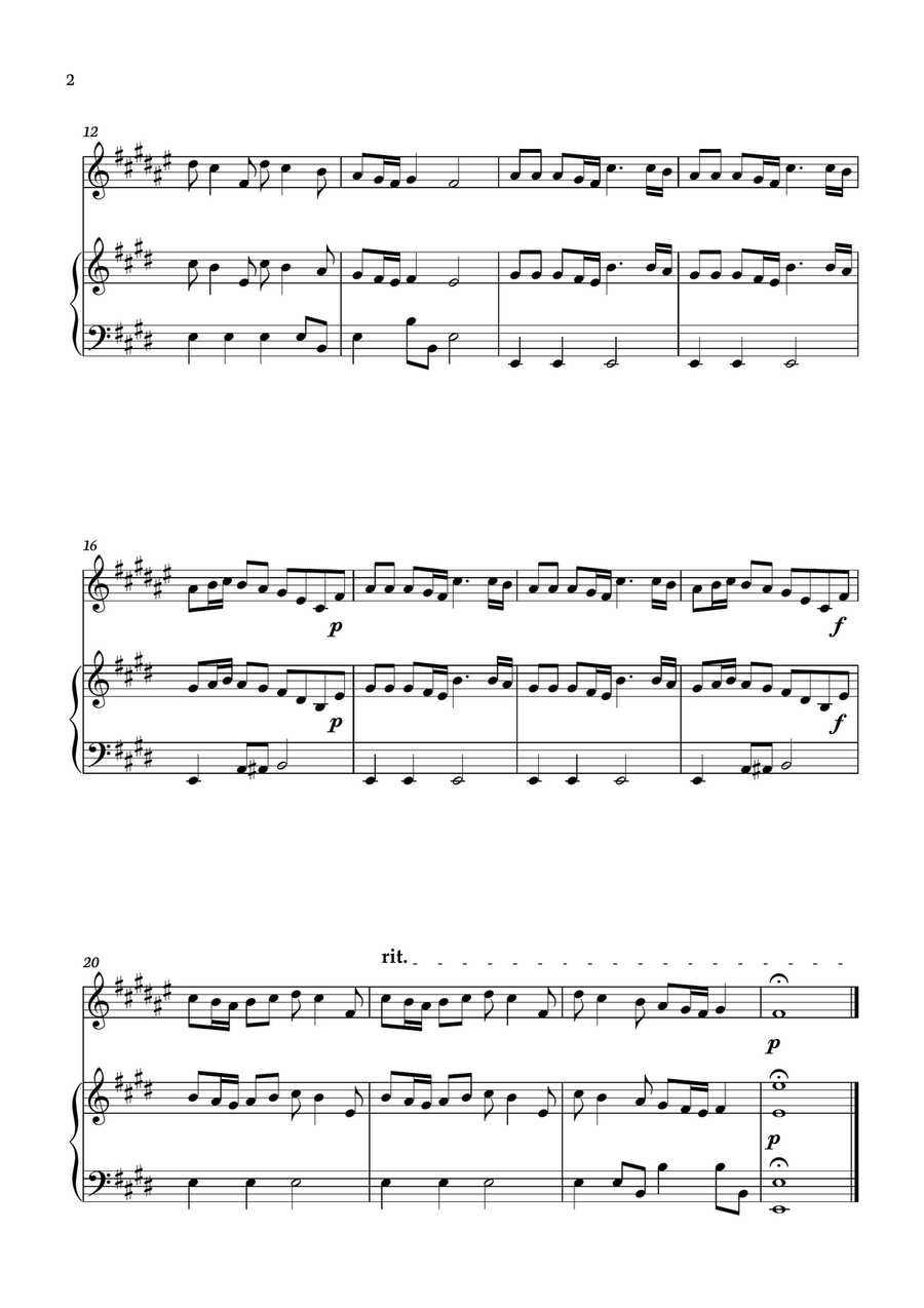 Spring - 4 Seasons Vivaldi for trumpet with accompaniment (original Key) B-Flat Trumpet scores gallery preview page 2