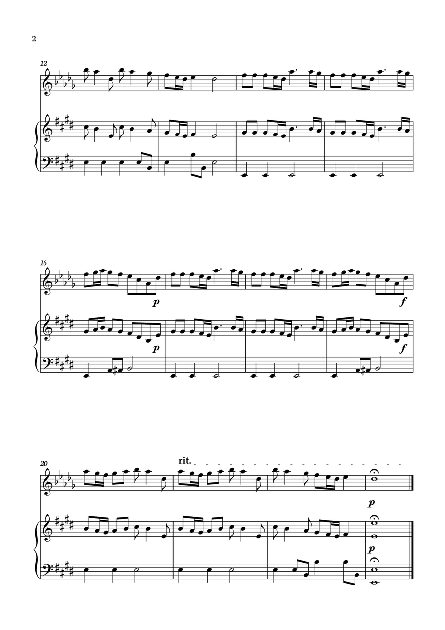 Spring - 4 Seasons Vivaldi for Baritone Saxophone with accompaniment (original Key) Baritone Saxophone scores gallery preview page 2