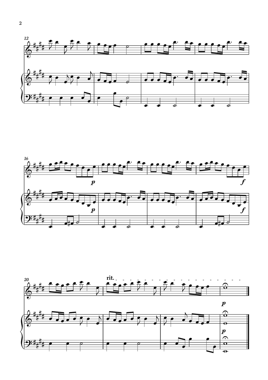 Spring - 4 Seasons Vivaldi for Violin with accompaniment (original Key) Violin Solo scores gallery preview page 2