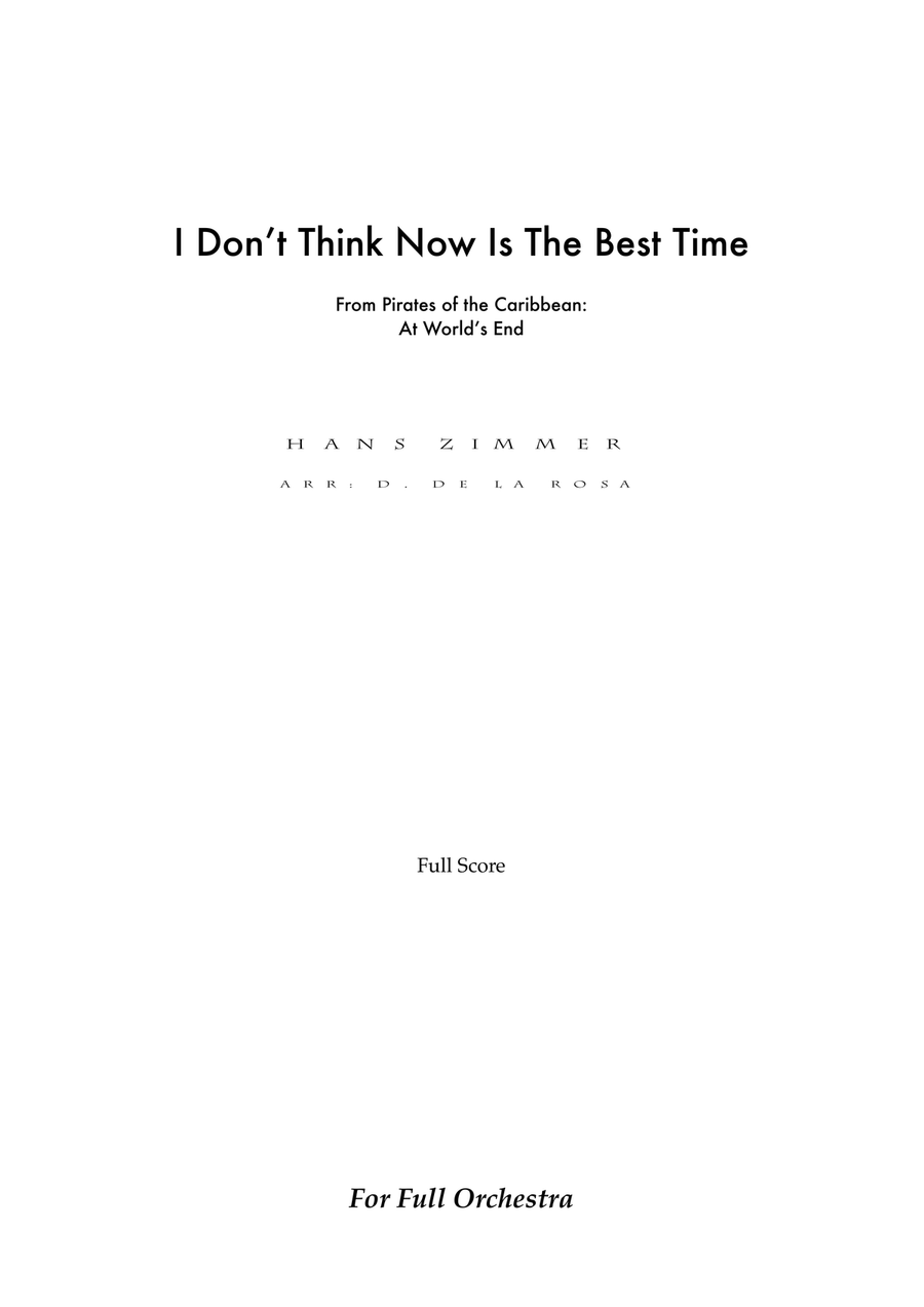 I Don't Think Now's The Time Full Orchestra scores gallery preview page 2