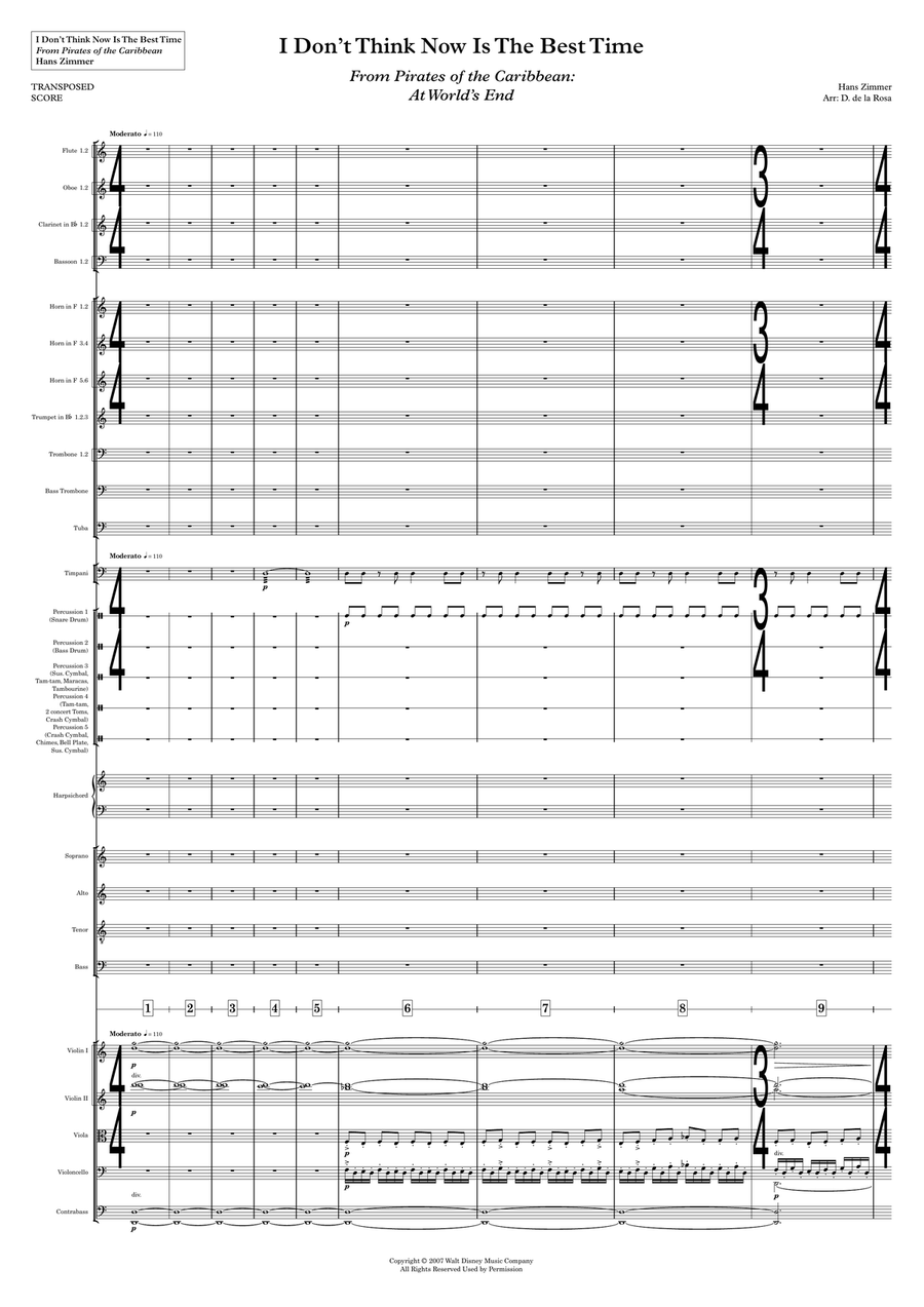 I Don't Think Now's The Time Full Orchestra scores gallery preview page 5