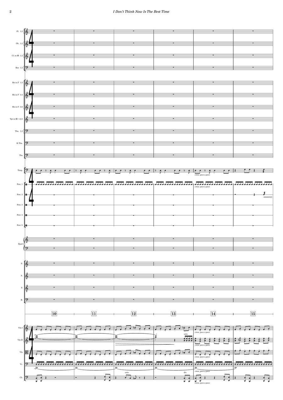 I Don't Think Now's The Time Full Orchestra scores gallery preview page 6