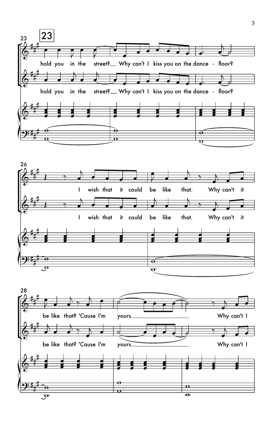 Secret Love Song Pt II 2-Part scores gallery preview page 3