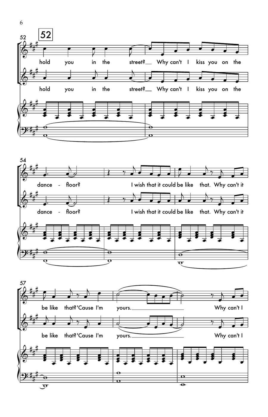 Secret Love Song Pt II 2-Part scores gallery preview page 6
