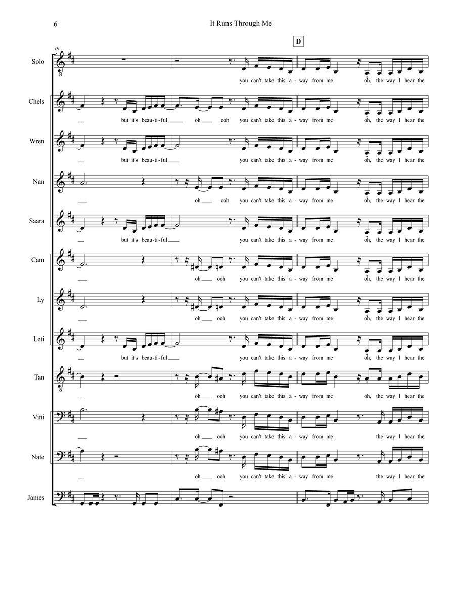 It Runs Through Me It Runs Through Me Divisi scores gallery preview page 6