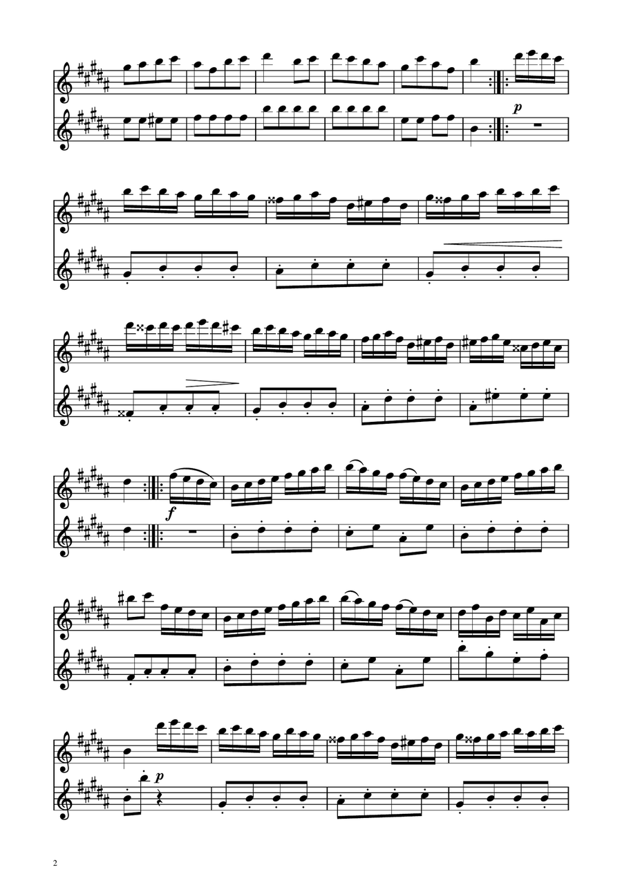 Turkish March - Clarinet Duet Clarinet Duet scores gallery preview page 2