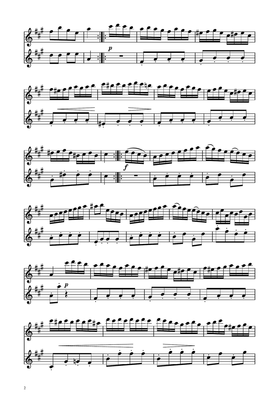 Turkish March - Flute Duet Flute Duet scores gallery preview page 2
