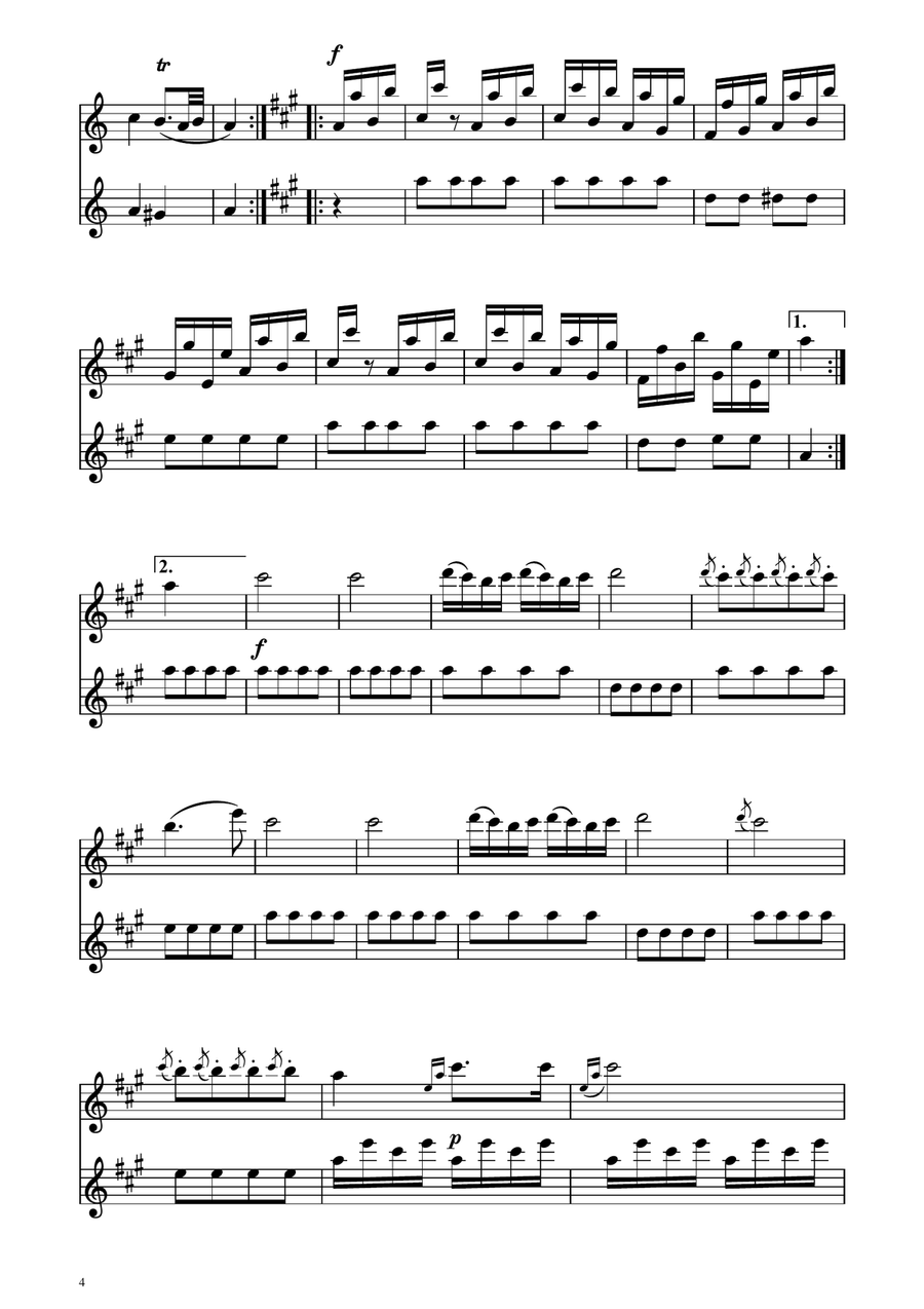 Turkish March - Flute Duet Flute Duet scores gallery preview page 4
