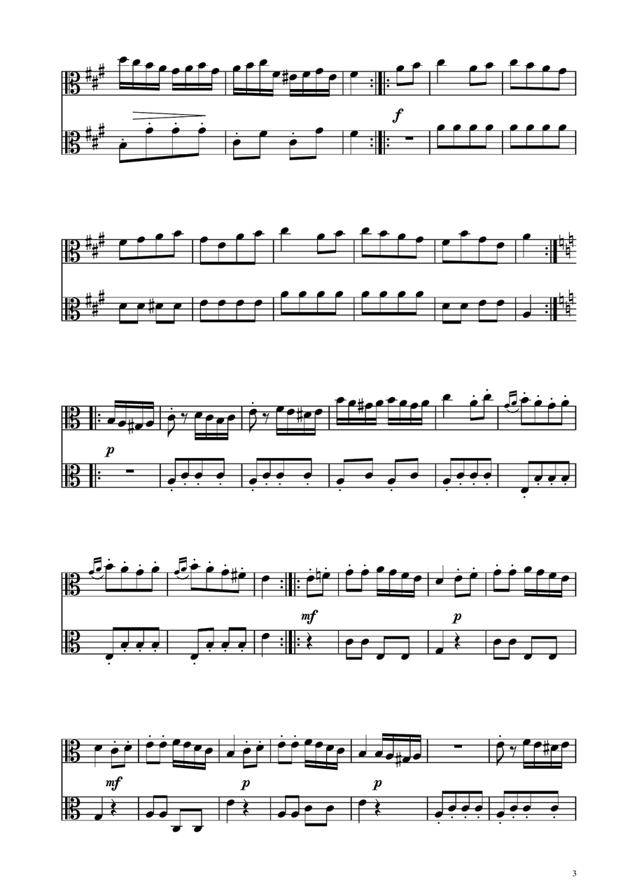 Turkish March - Viola Duet String Duet scores gallery preview page 3