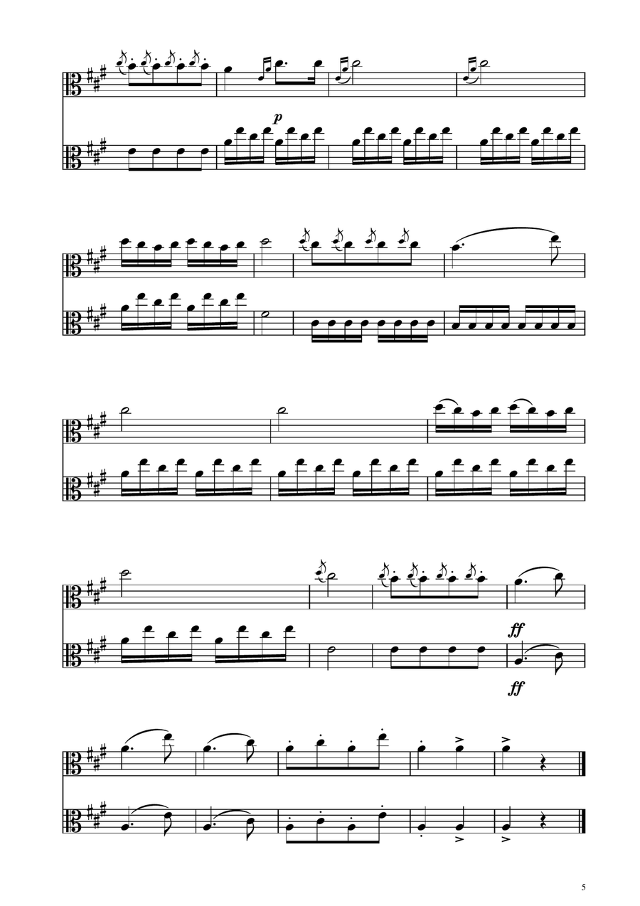 Turkish March - Viola Duet String Duet scores gallery preview page 5