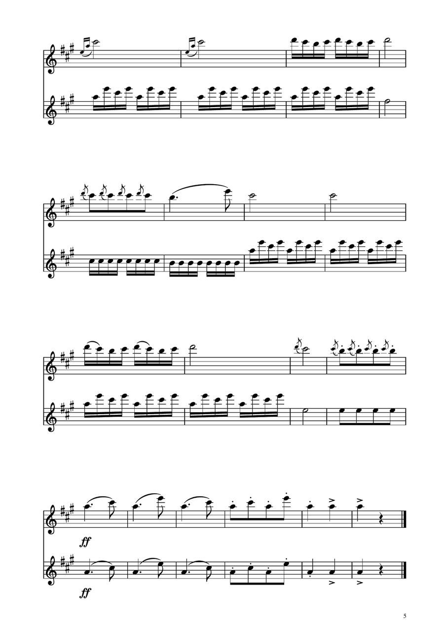 Turkish March - Violin Duet String Duet scores gallery preview page 5