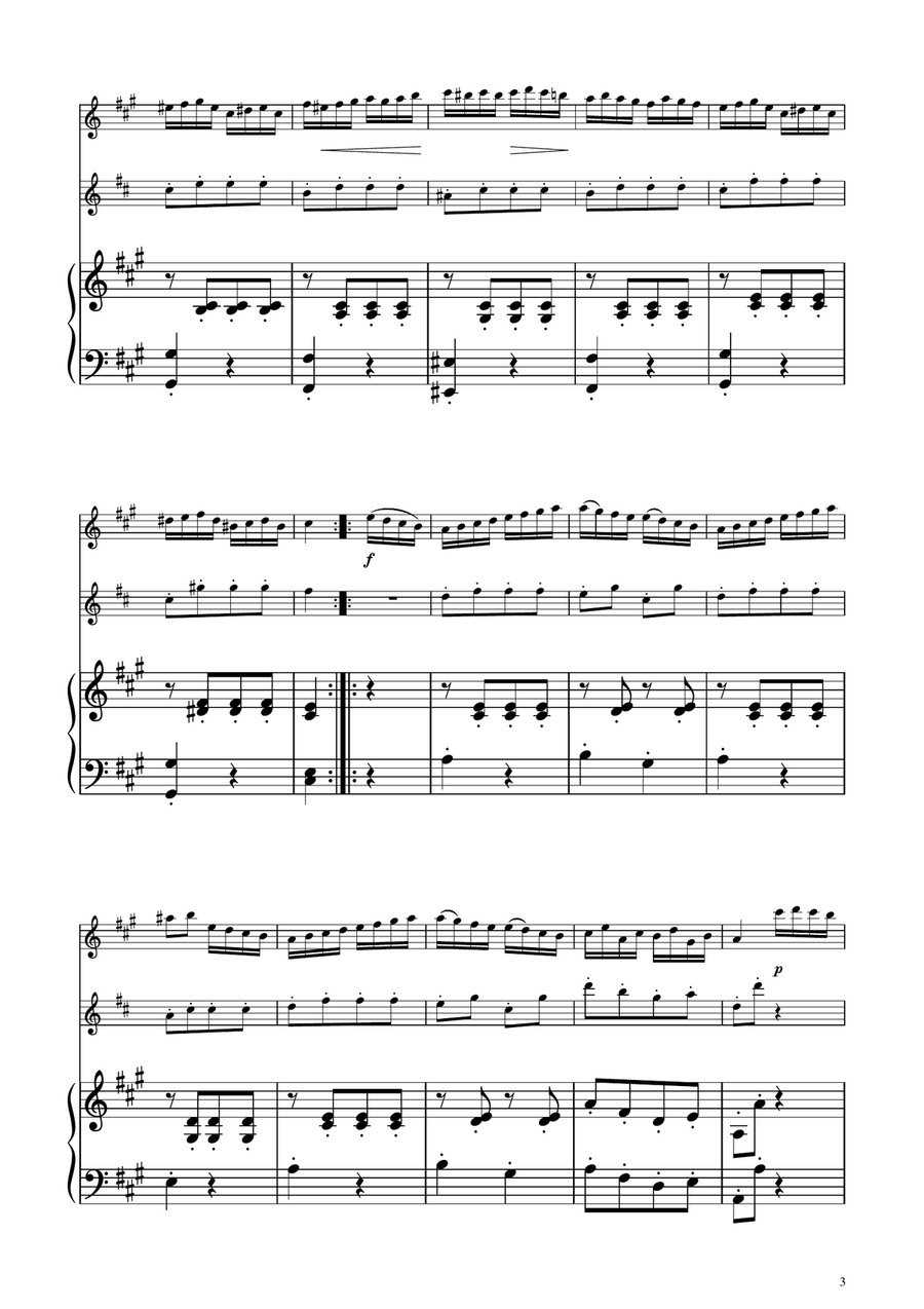 Turkish March - Flute and Alto Flute Duet Flute Duet scores gallery preview page 3