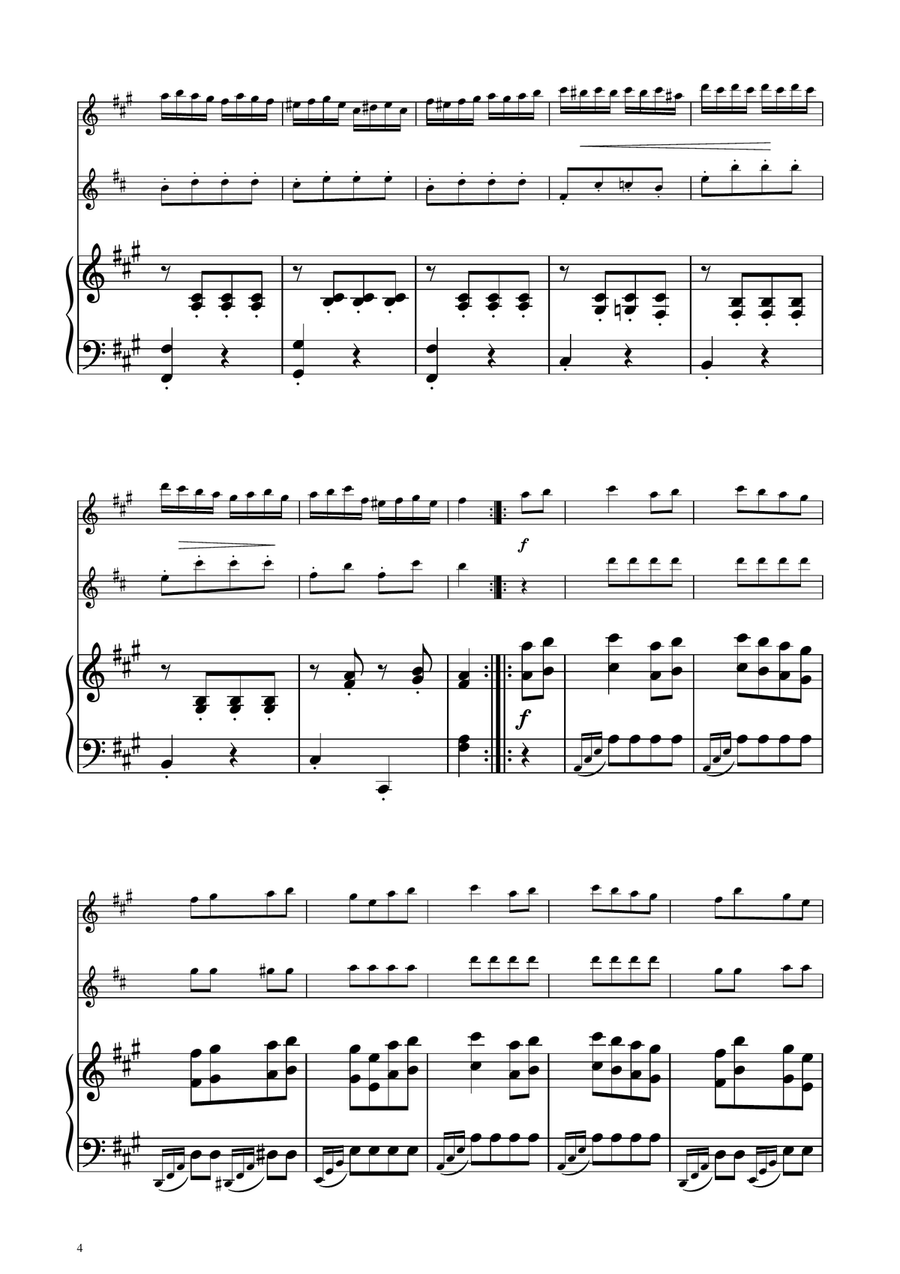Turkish March - Flute and Alto Flute Duet Flute Duet scores gallery preview page 4