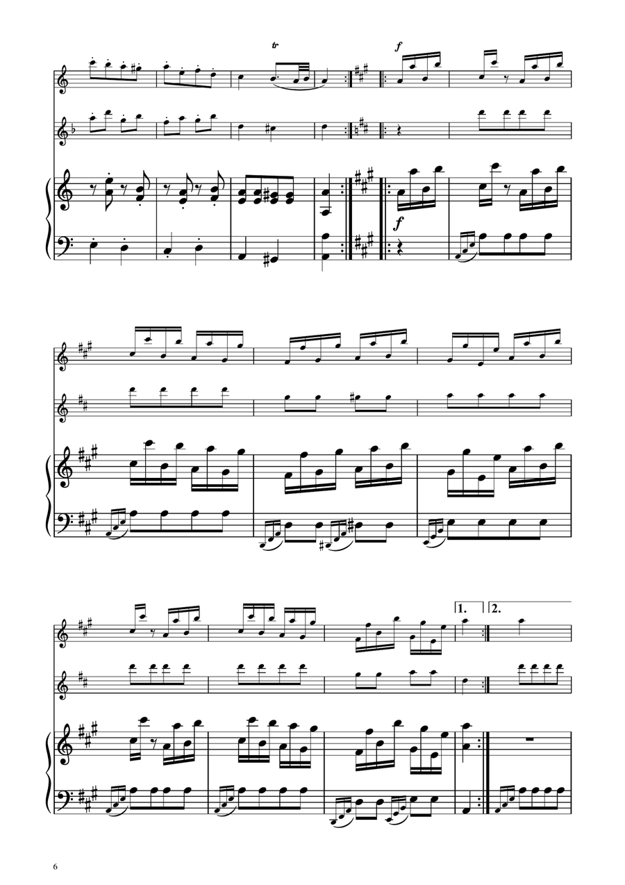 Turkish March - Flute and Alto Flute Duet Flute Duet scores gallery preview page 6