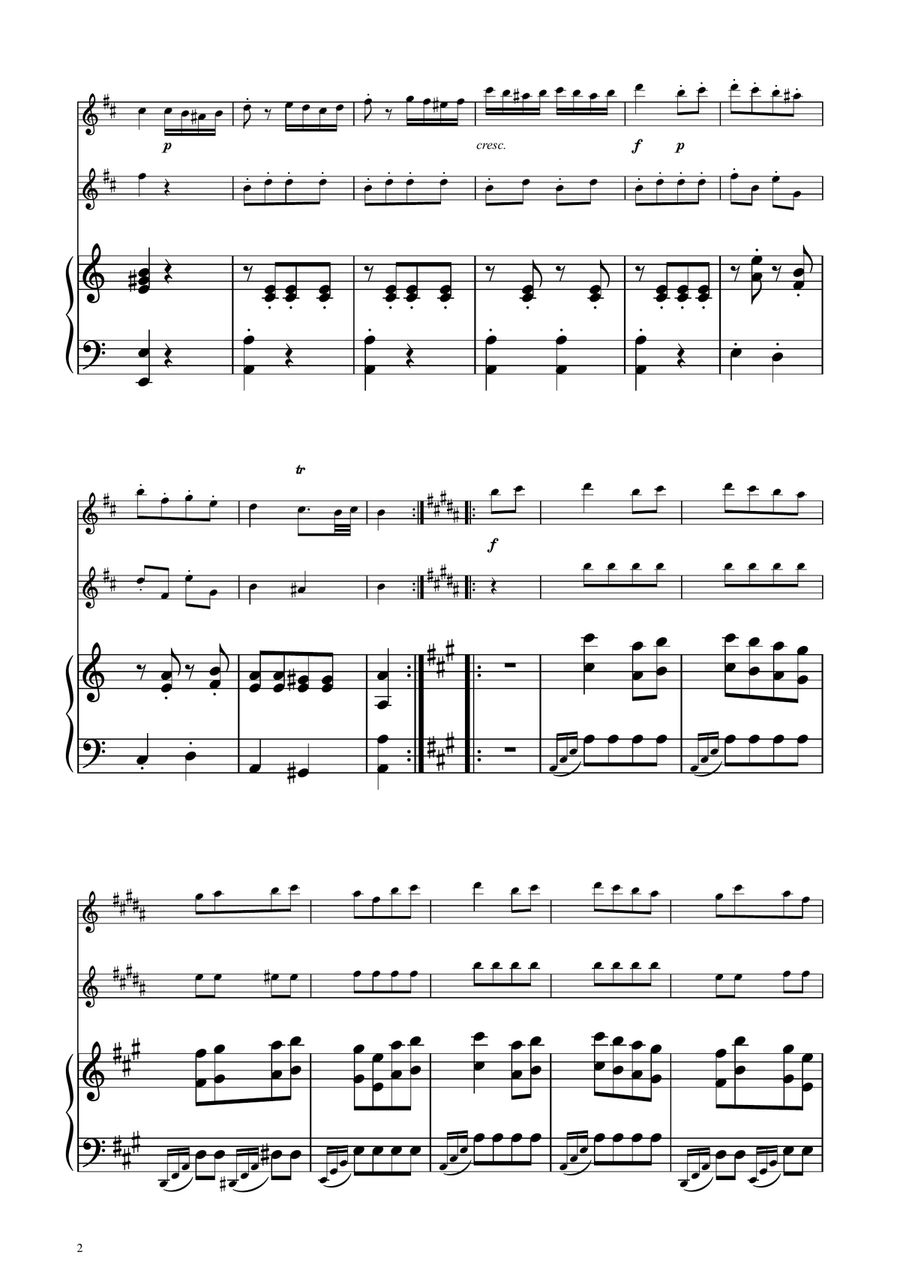 Turkish March - Clarinet Duet Clarinet Duet scores gallery preview page 2