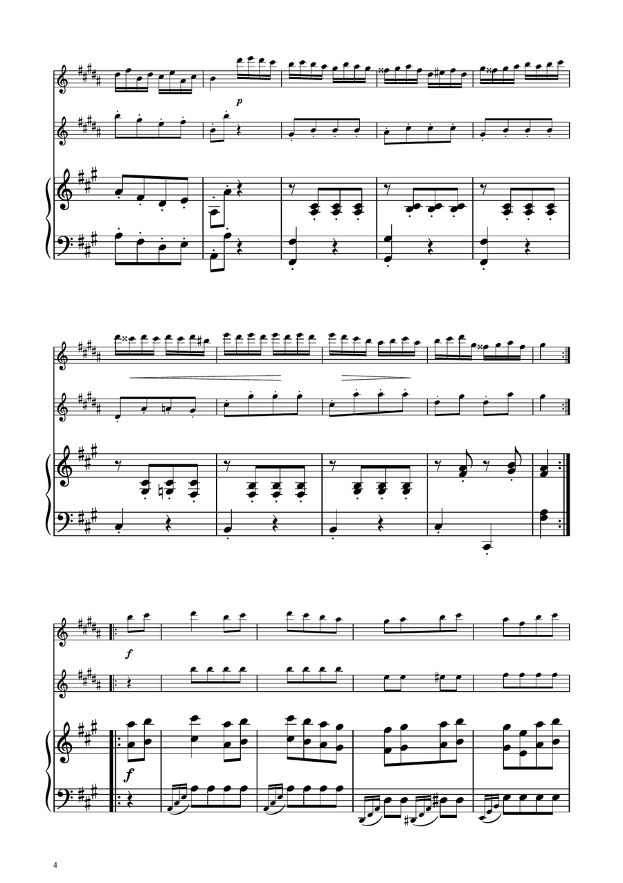 Turkish March - Clarinet Duet Clarinet Duet scores gallery preview page 4