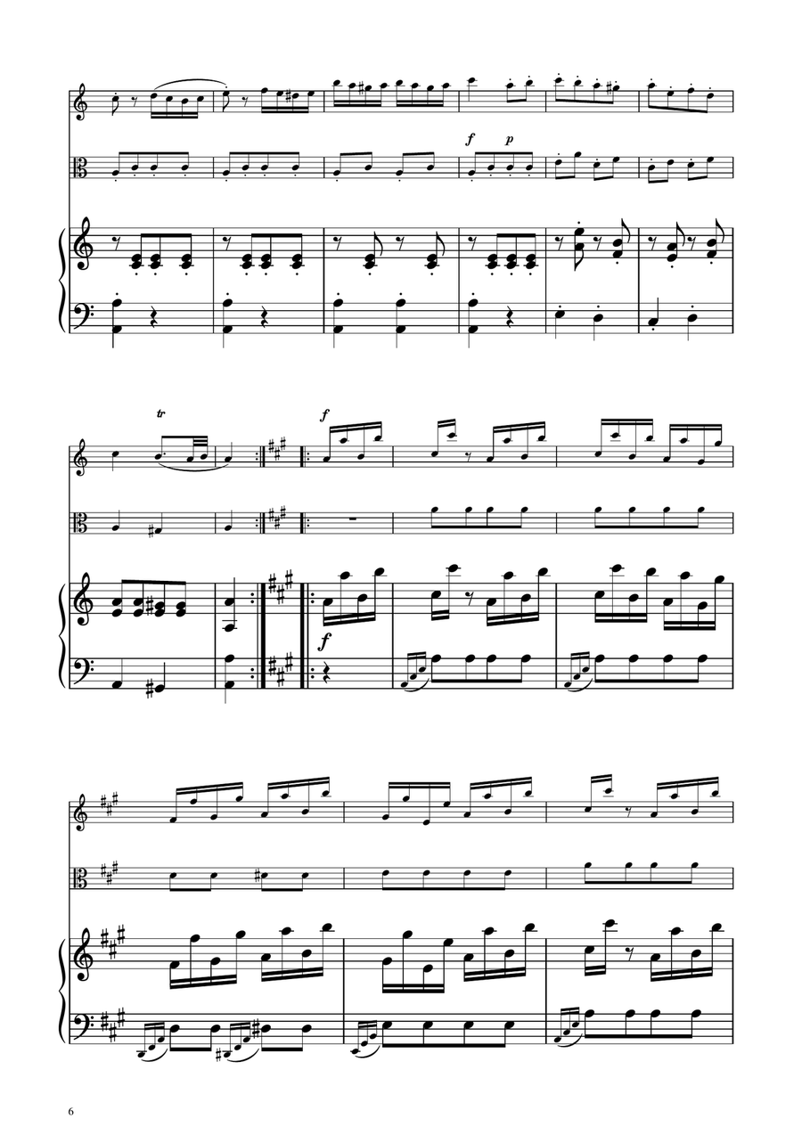 Turkish March - Violin and Viola Duet String Duet scores gallery preview page 6