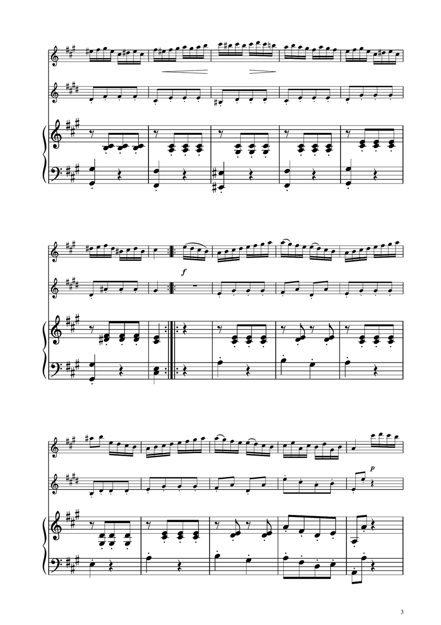 Turkish March - Oboe and English Horn Duet Woodwind Duet scores gallery preview page 3