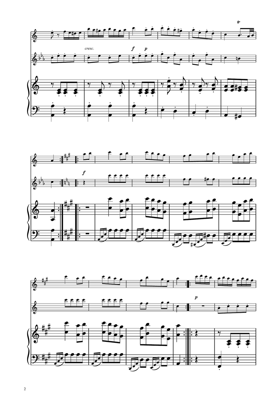 Turkish March - Oboe and Oboe D'amore Duet Woodwind Duet scores gallery preview page 2