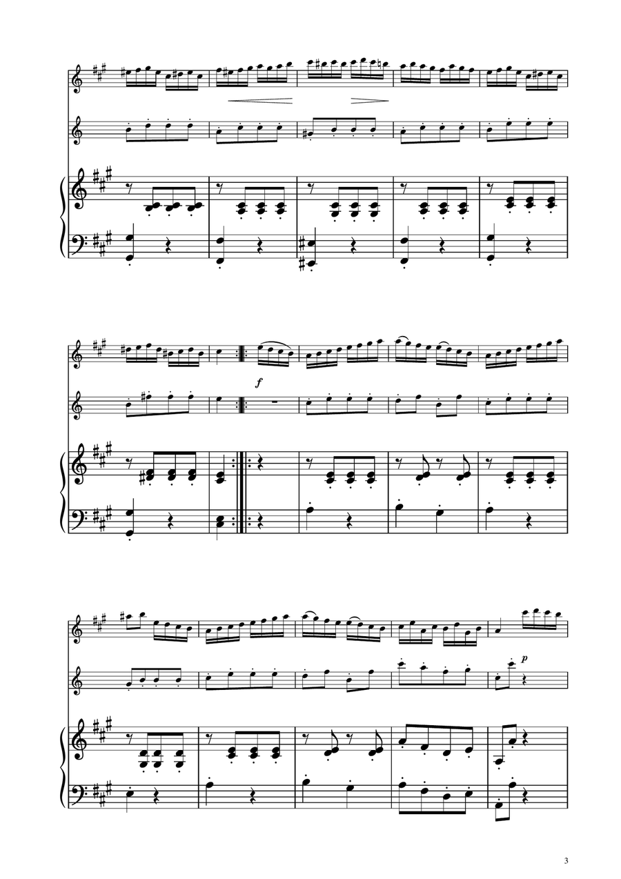 Turkish March - Oboe and Oboe D'amore Duet Woodwind Duet scores gallery preview page 3