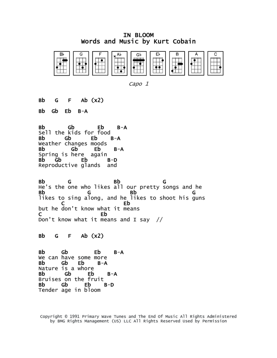 In Bloom In Bloom Ukulele scores gallery preview page 1