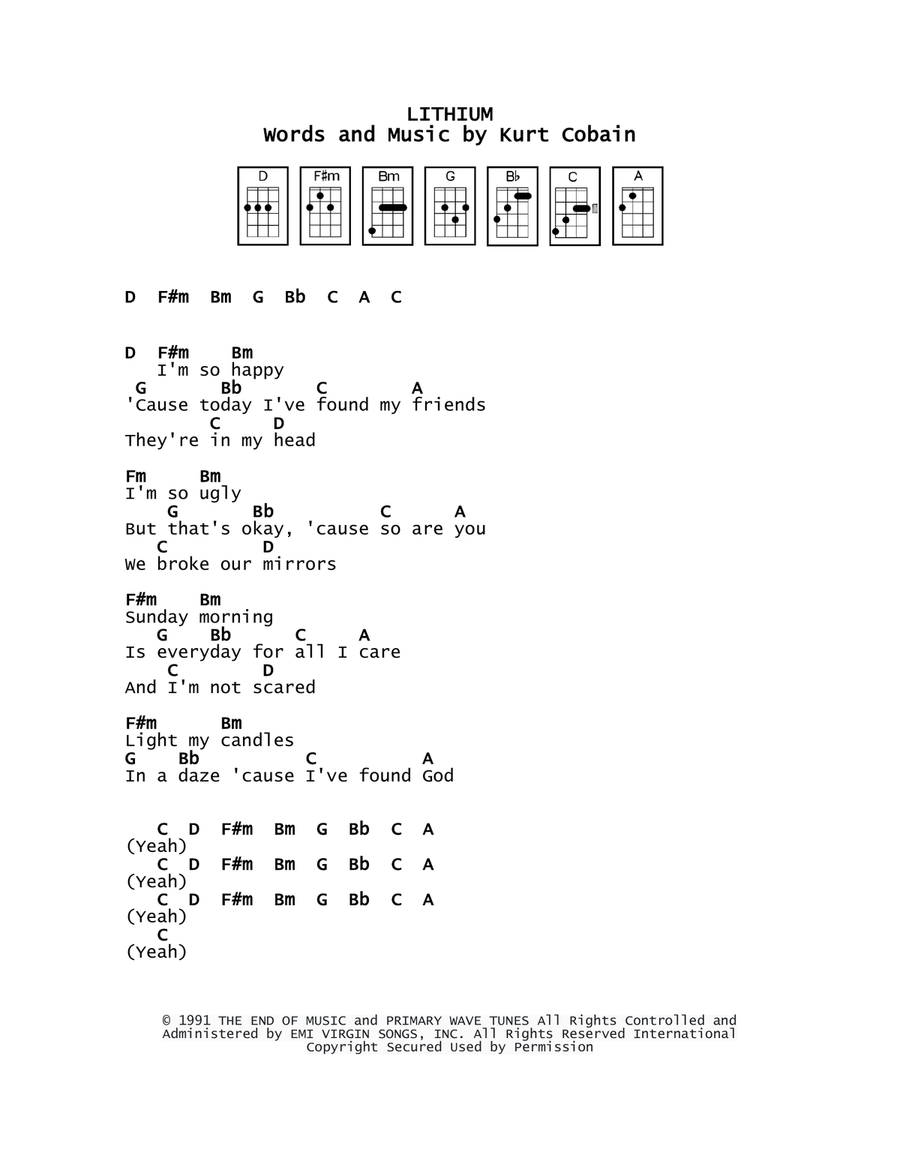 Lithium Lithium Ukulele scores gallery preview page 1