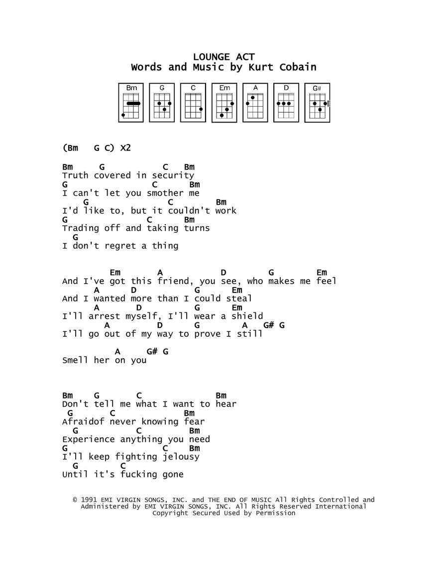Lounge Act Lounge Act Ukulele scores gallery preview page 1