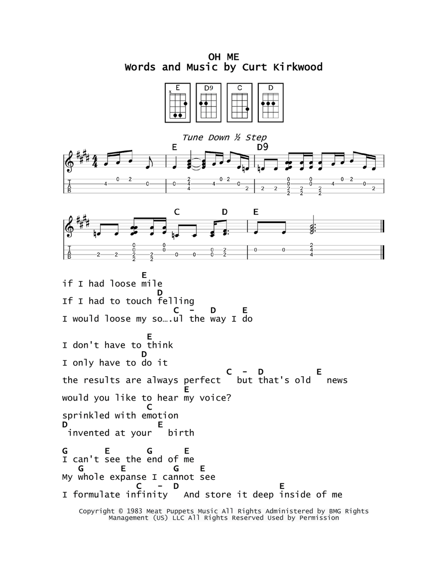 Oh Me Oh Me Ukulele scores gallery preview page 1
