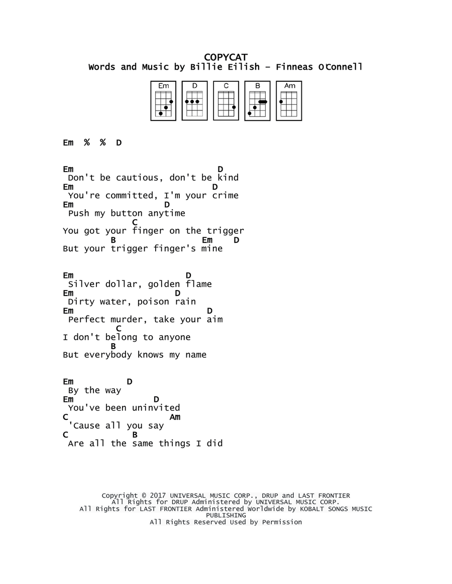Copycat Copycat Ukulele scores gallery preview page 1