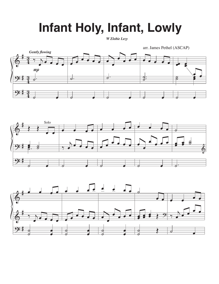 Infant Holy, Infant,,,Lowly Organ Solo scores gallery preview page 1