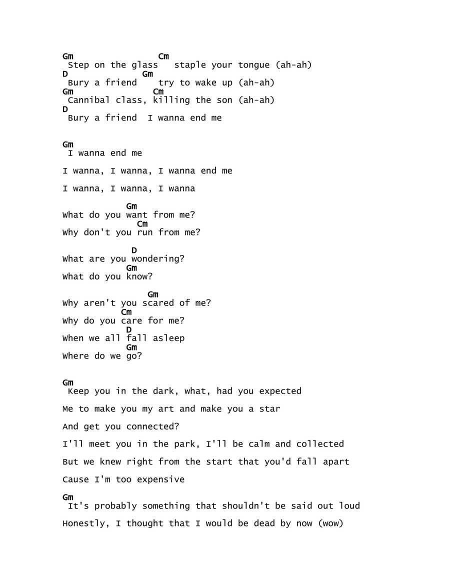 Bury A Friend Bury A Friend Ukulele scores gallery preview page 2