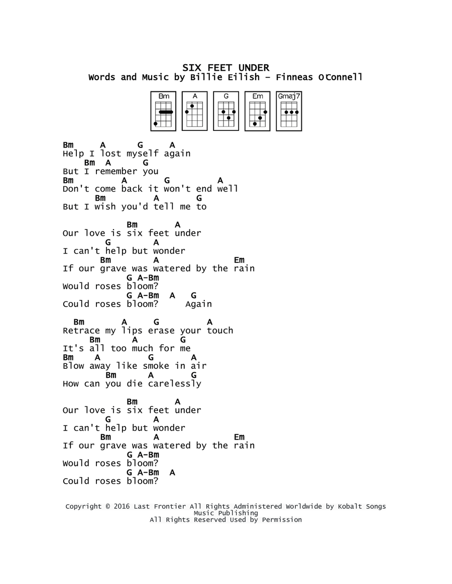 Six Feet Under Six Feet Under Ukulele scores gallery preview page 1