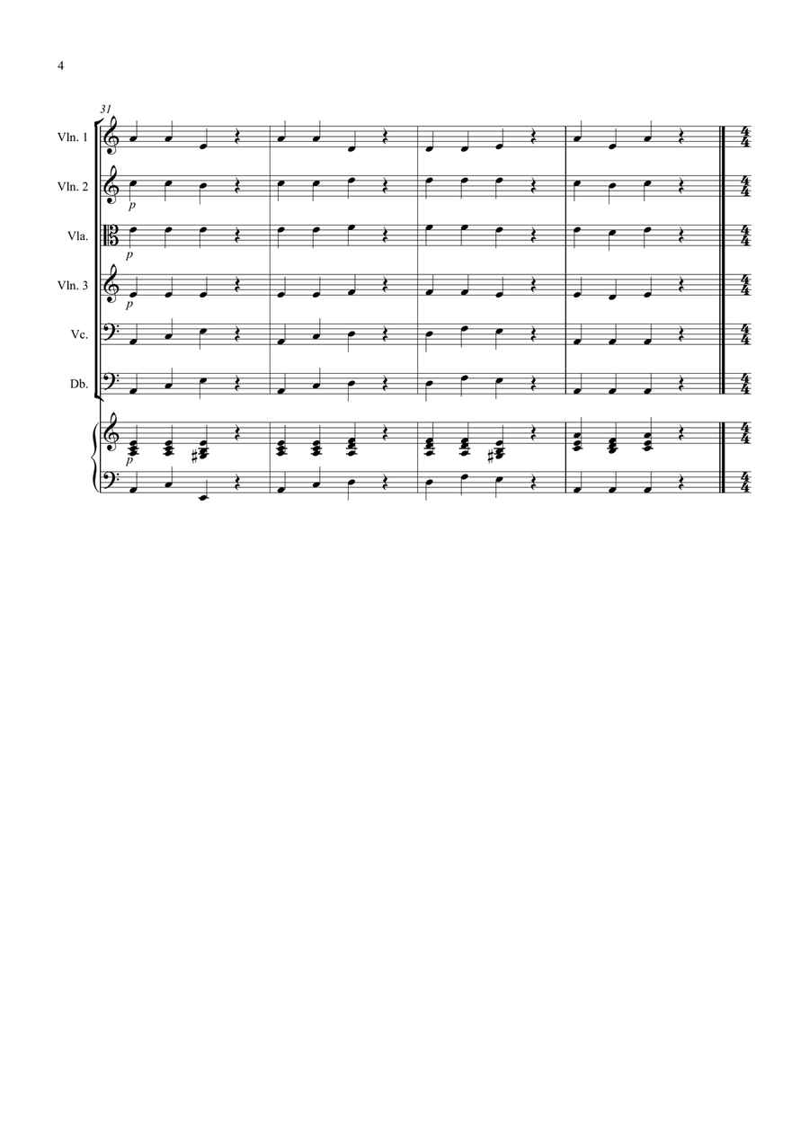 3 Dinosaur Pieces for String Orchestra String Orchestra scores gallery preview page 4