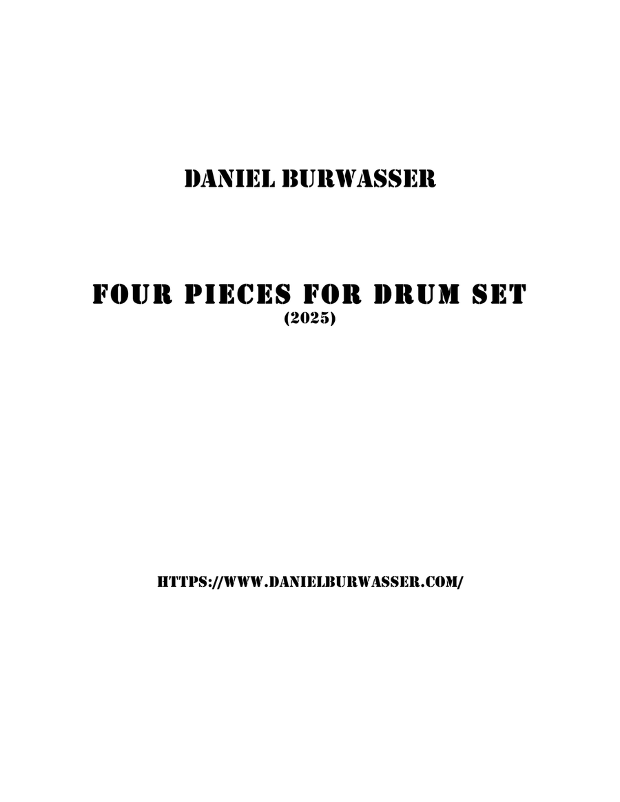 Four Pieces for Drum Set Drum Set scores gallery preview page 1