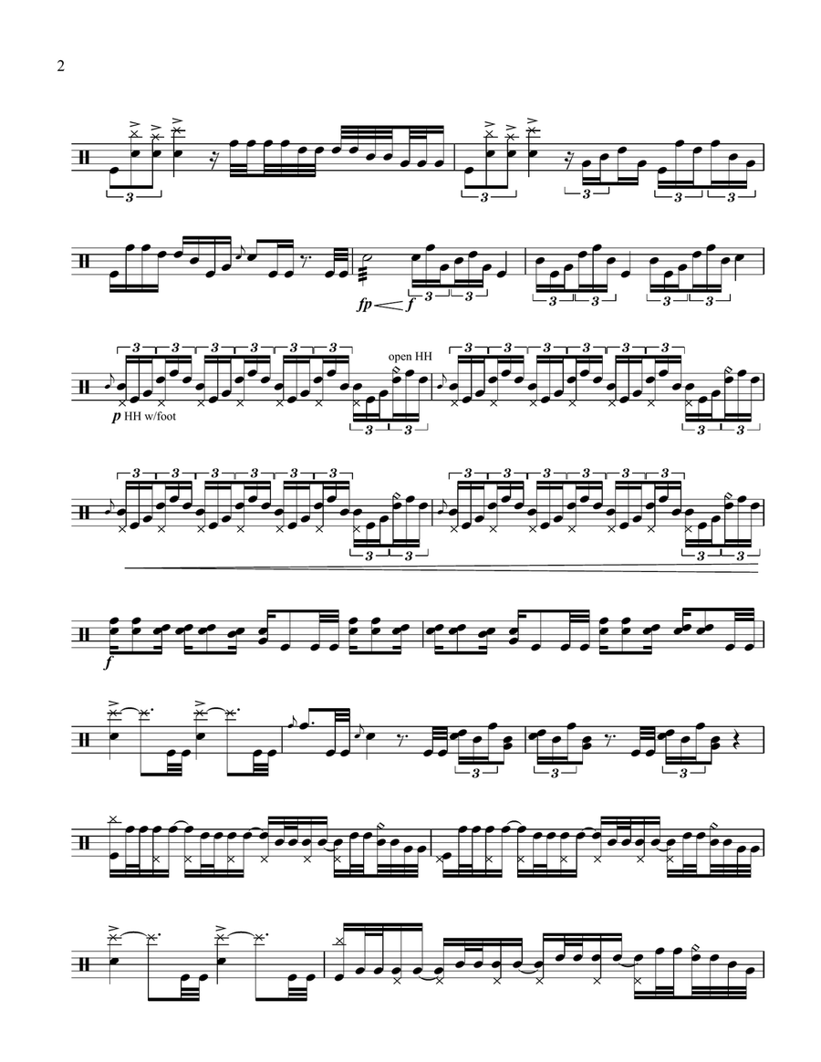 Four Pieces for Drum Set Drum Set scores gallery preview page 4