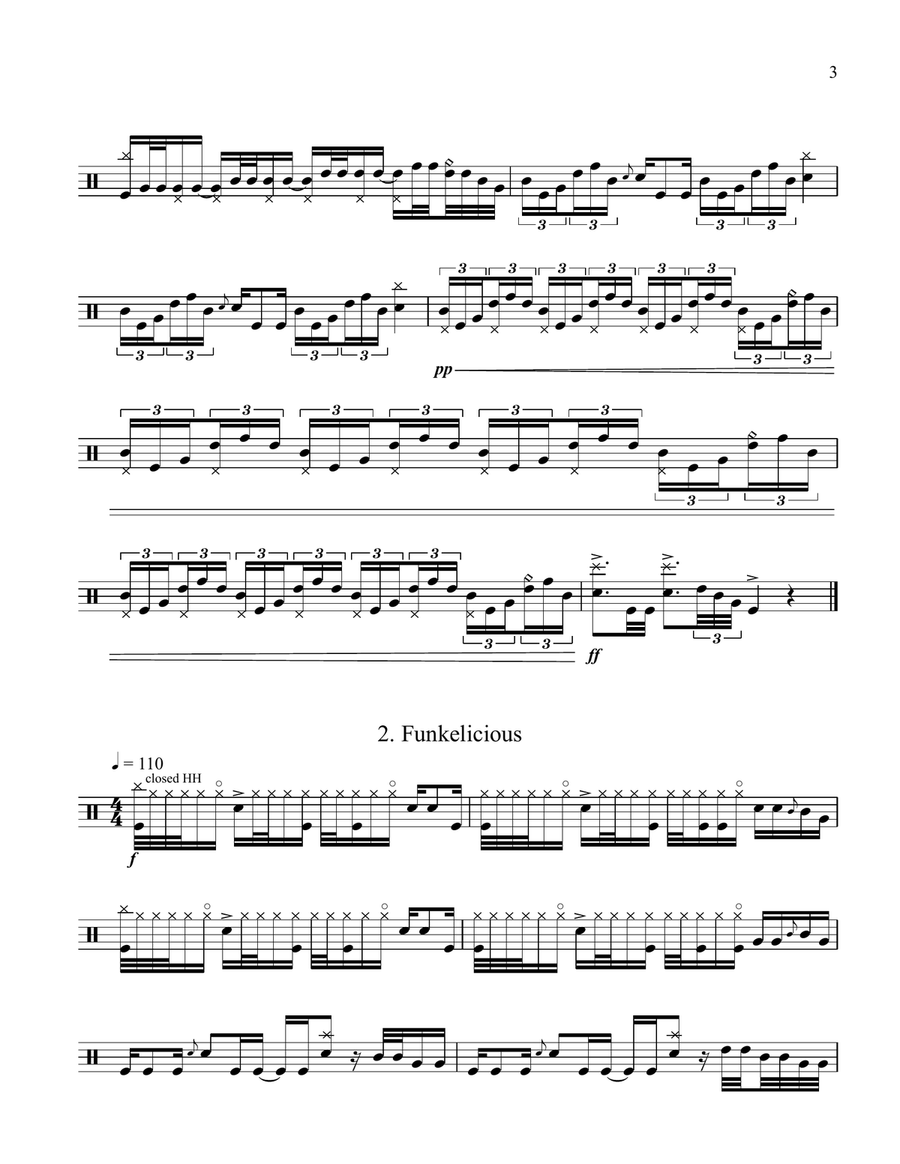 Four Pieces for Drum Set Drum Set scores gallery preview page 5