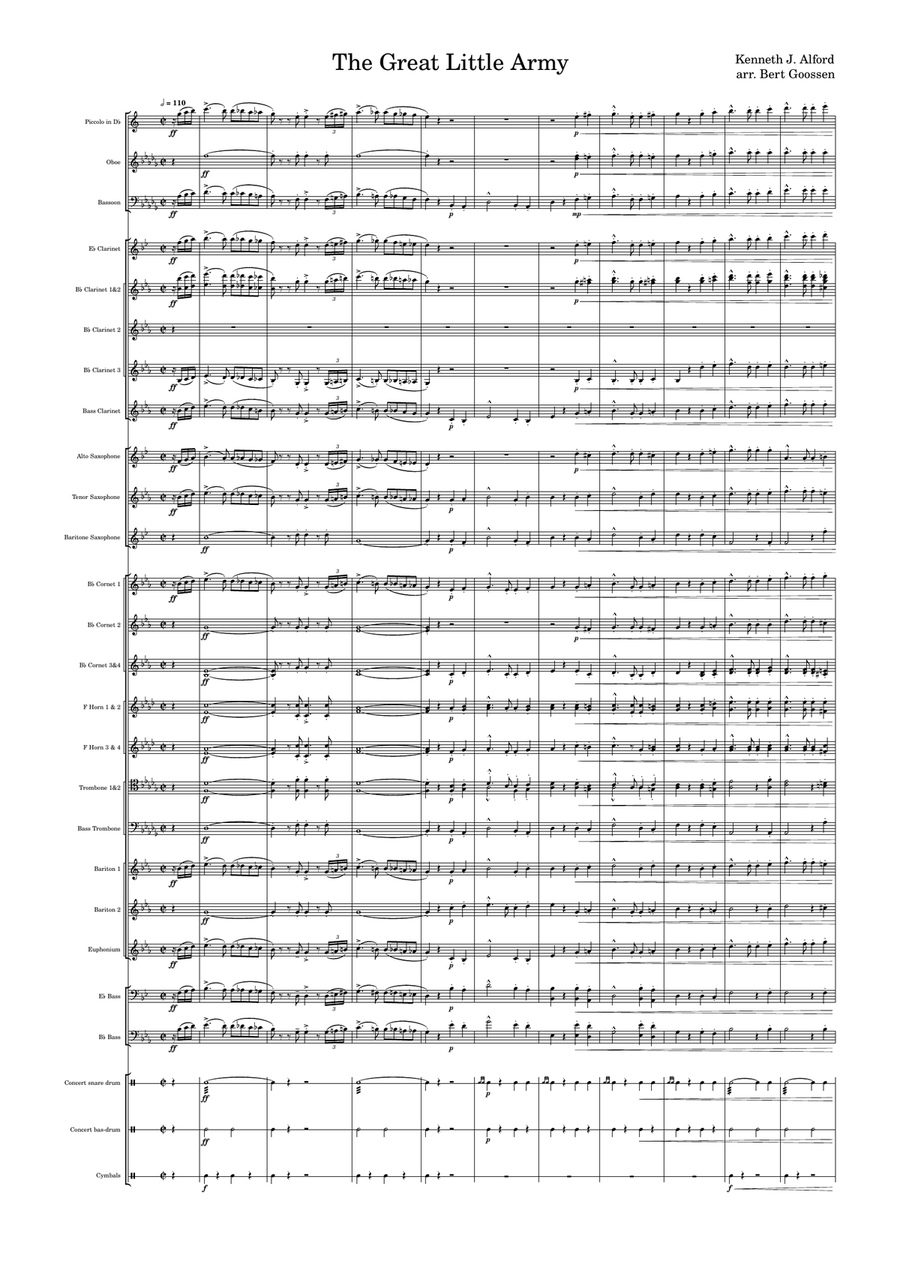 The Great Little Army The Great Little Army Concert Band scores gallery preview page 1