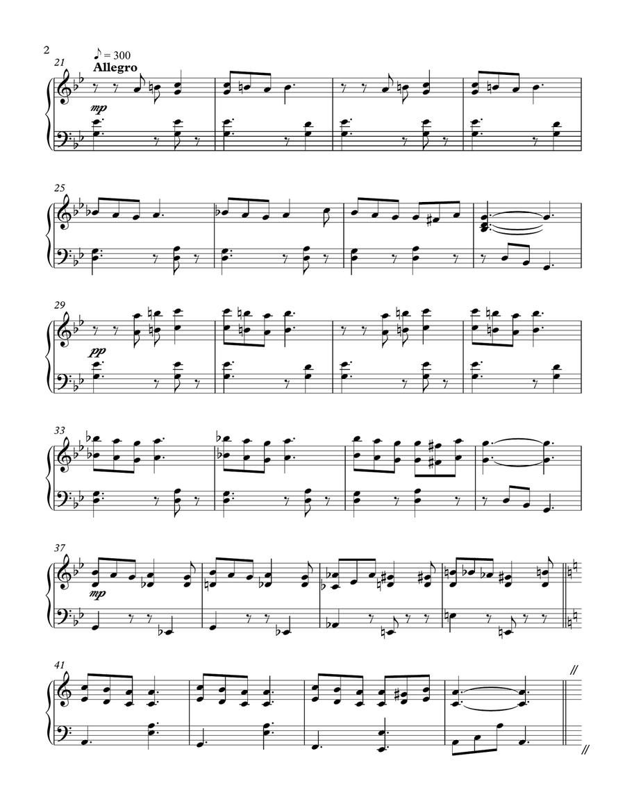 Blbuli Hid (With The Nightingale) - Armenian Song arranged for Piano Solo Piano Solo scores gallery preview page 3