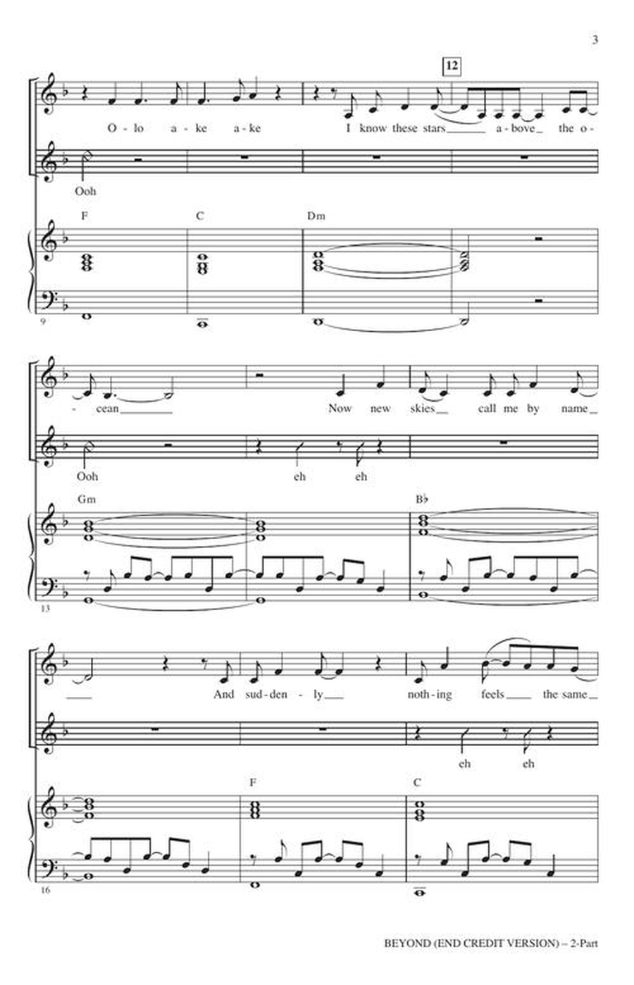 Beyond (End Credit Version) 2-Part scores gallery preview page 4