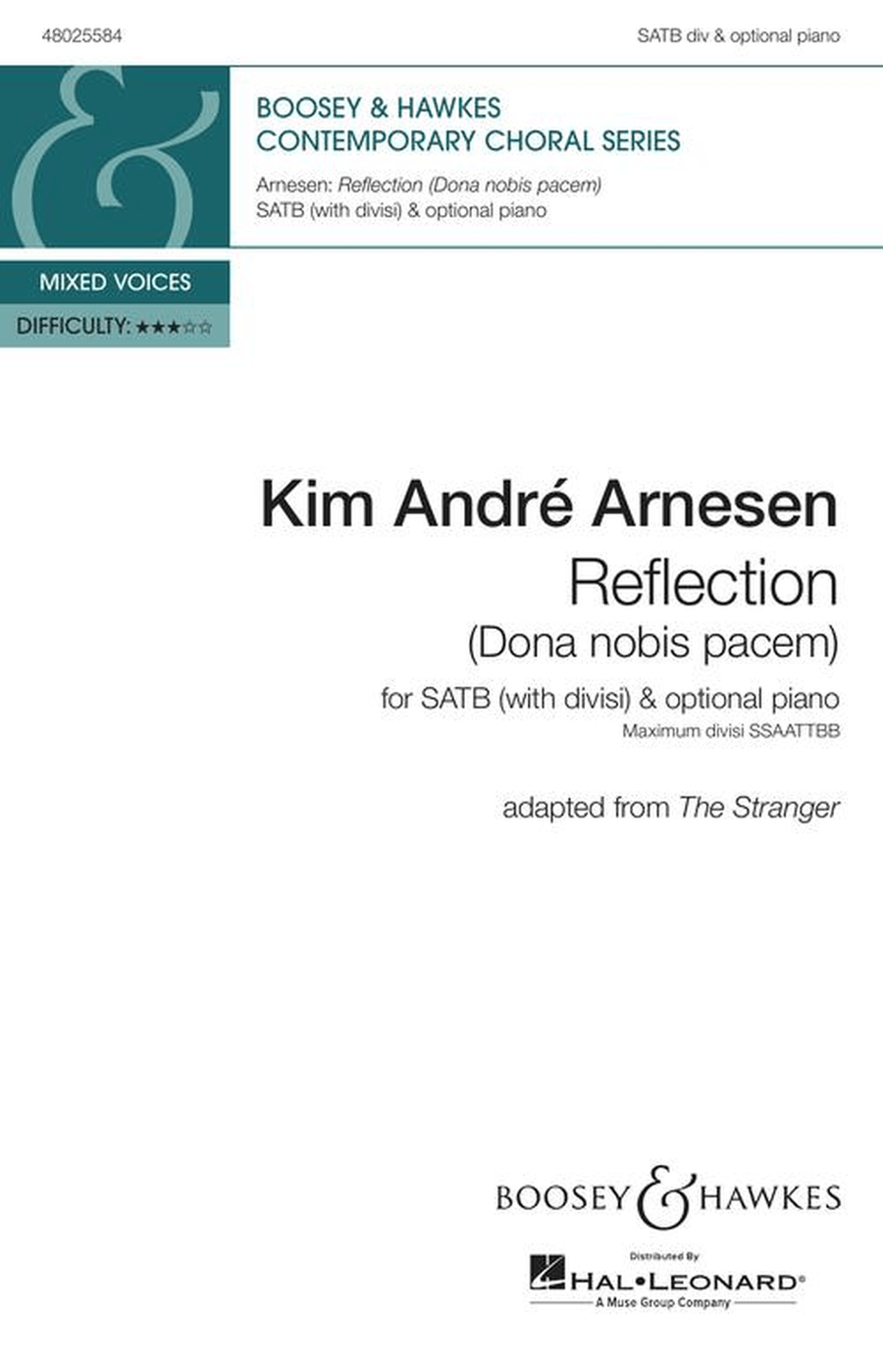 Reflection (dona Nobis Pacem) (adapted From The Stranger) Divisi scores gallery preview page 2