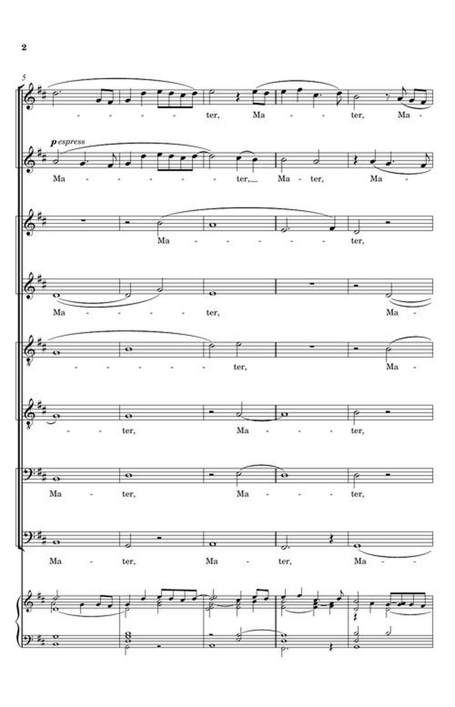 Eja Mater (adapted From Stabat Mater) (a Cappella Version) SSAATTBB scores gallery preview page 5