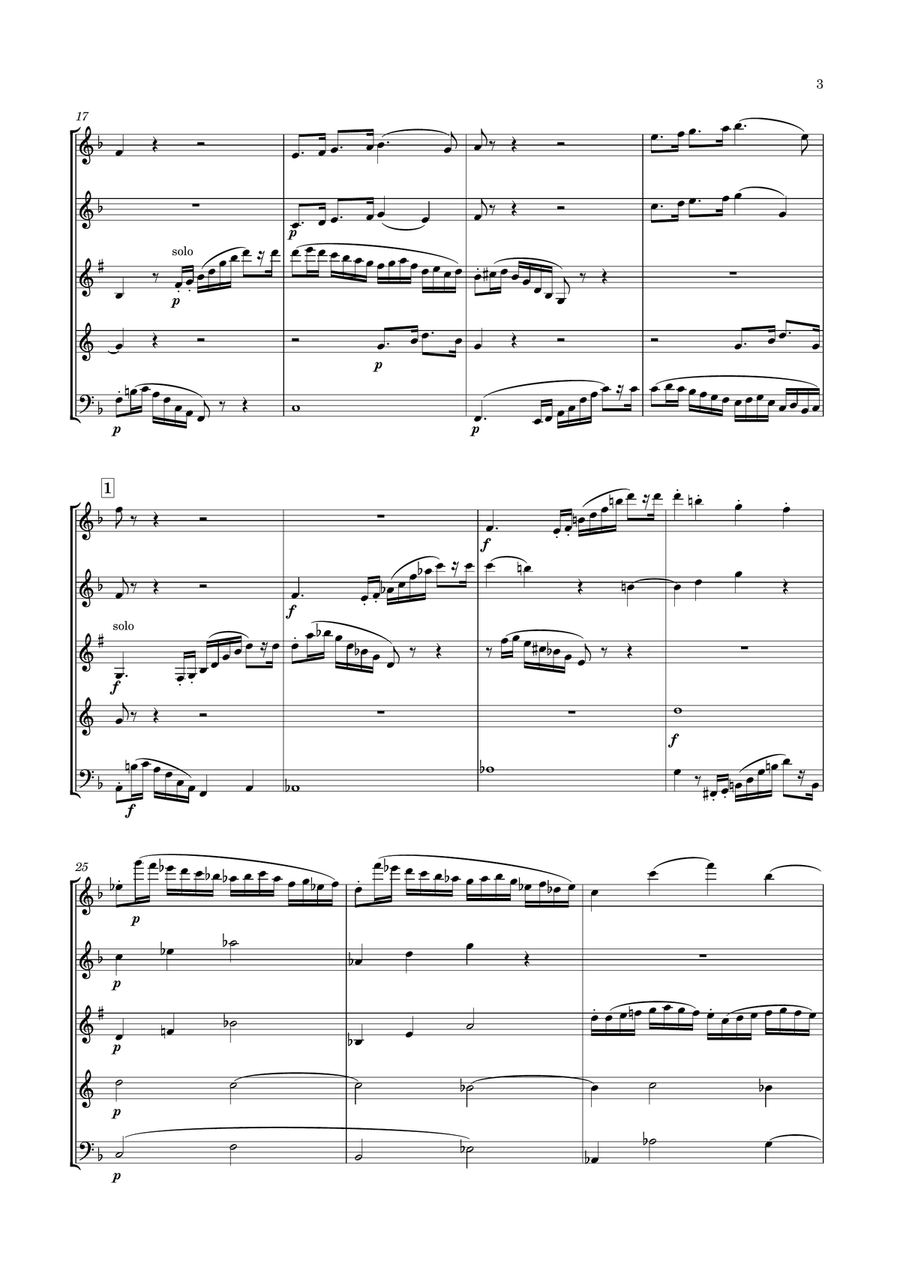 Onslow - Wind Quintet in F major, Op.81 Woodwind Quintet scores gallery preview page 3