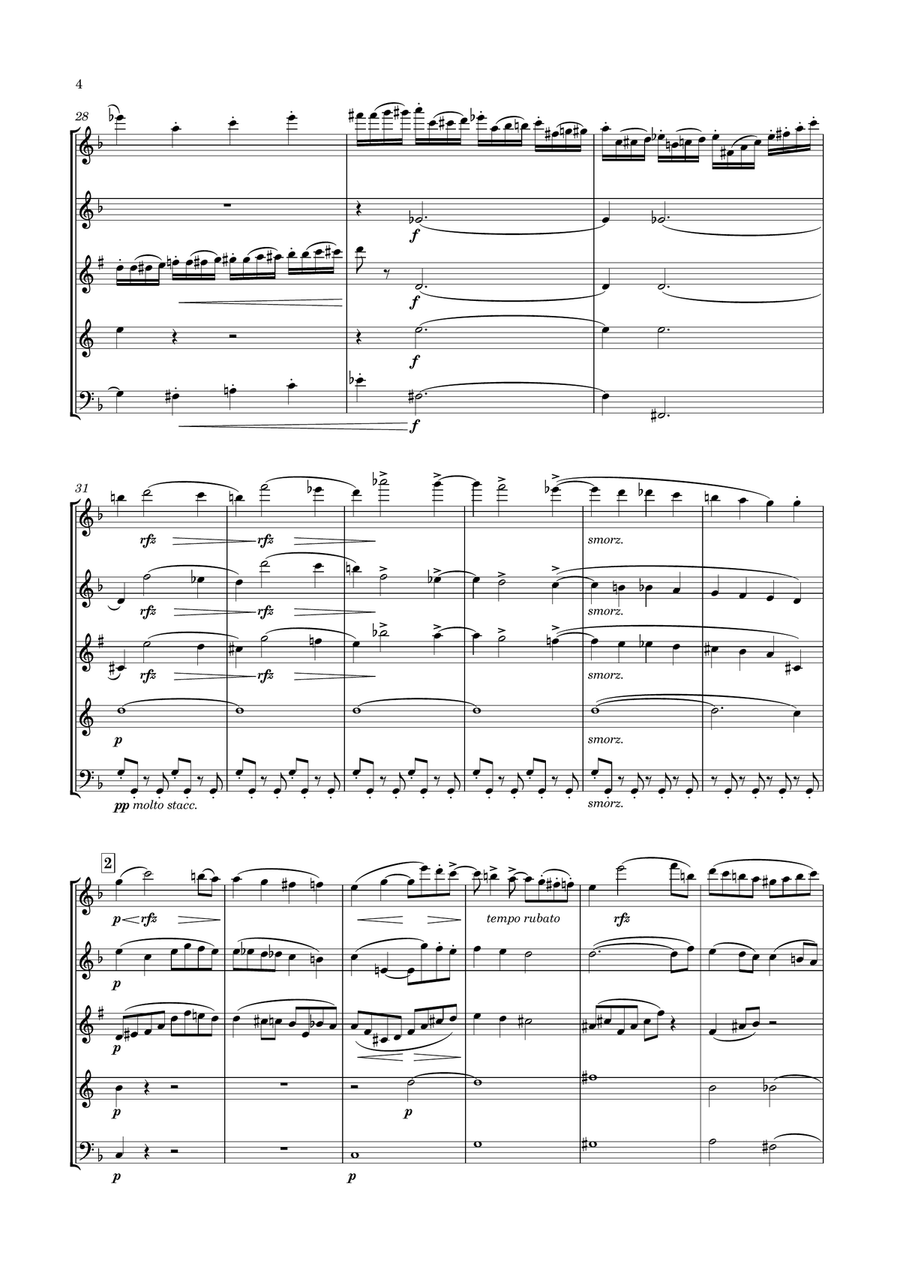 Onslow - Wind Quintet in F major, Op.81 Woodwind Quintet scores gallery preview page 4