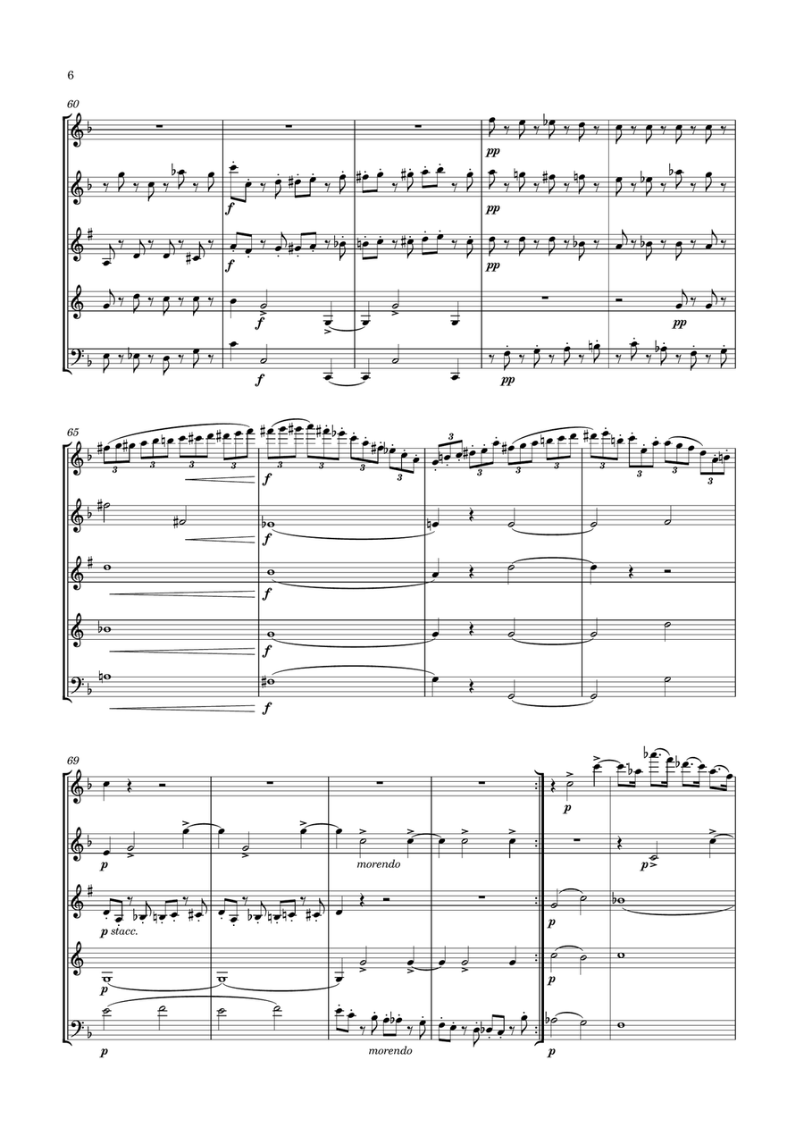 Onslow - Wind Quintet in F major, Op.81 Woodwind Quintet scores gallery preview page 6