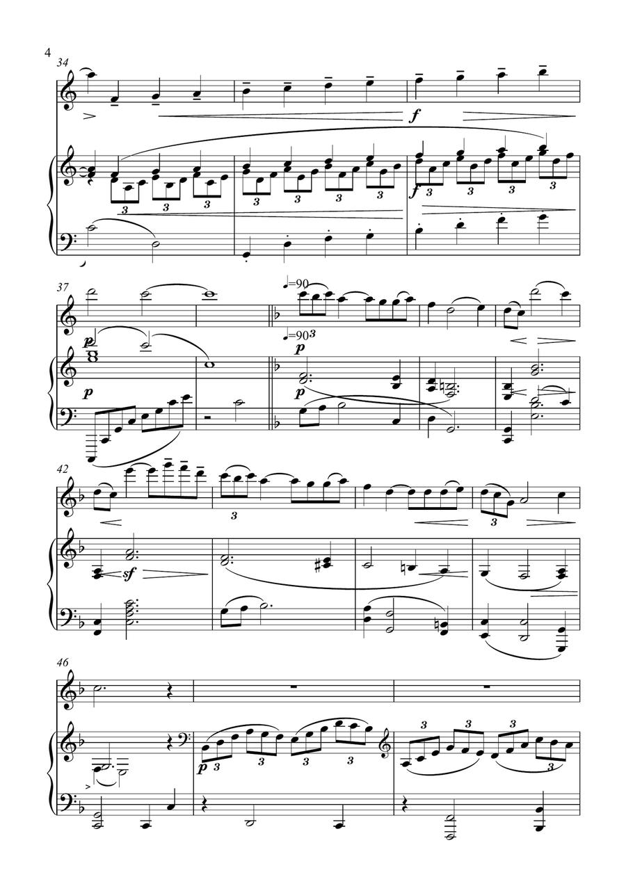 Arabesque No.1 - Flute and Piano Flute scores gallery preview page 4
