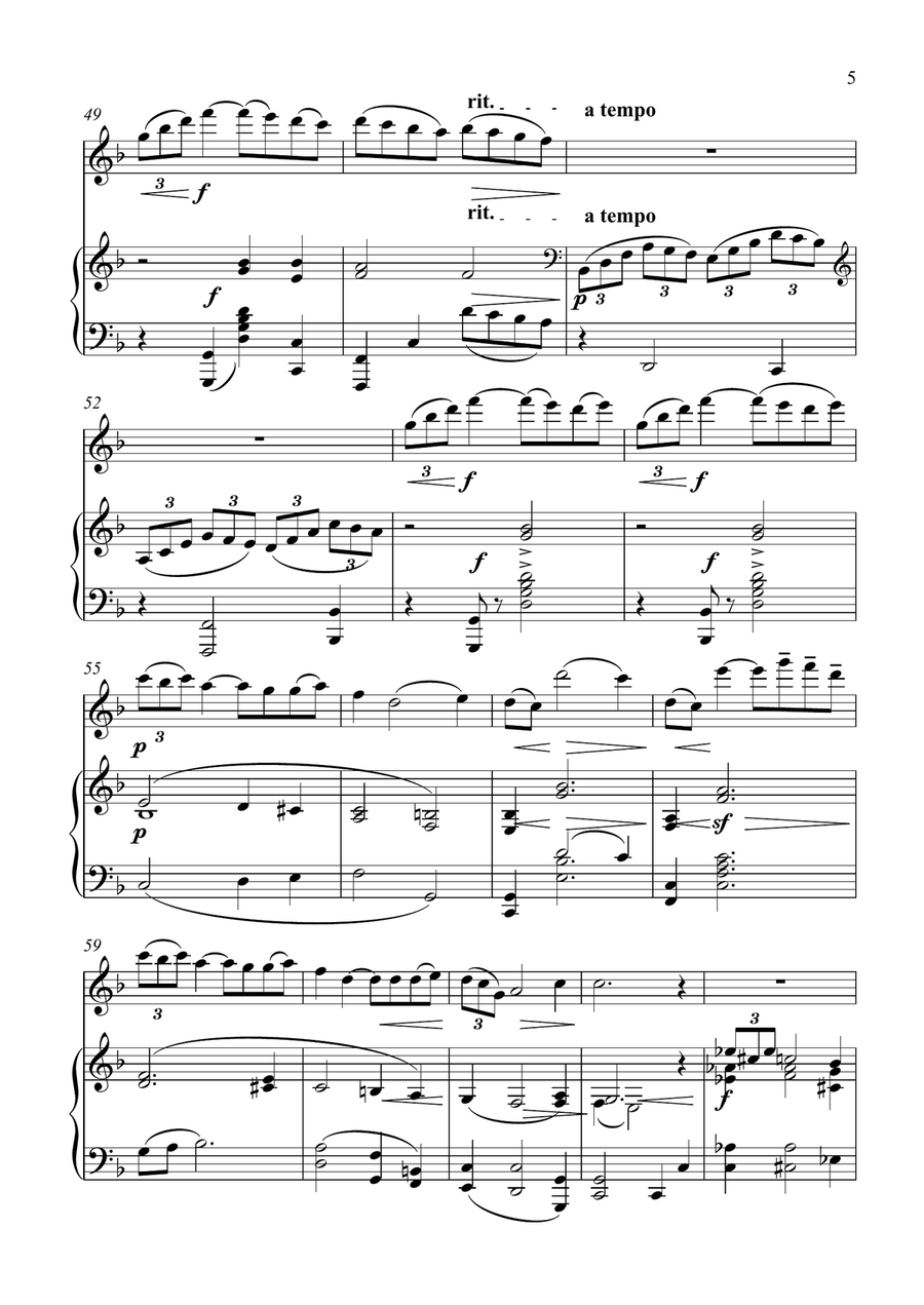 Arabesque No.1 - Flute and Piano Flute scores gallery preview page 5