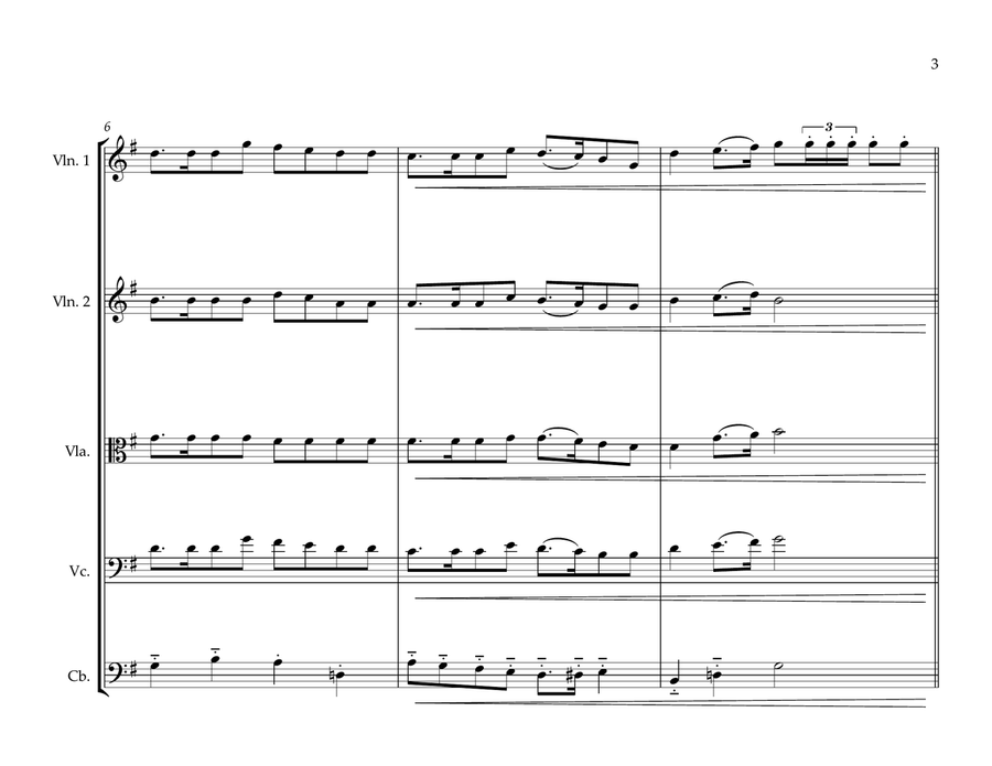 Saudi Arabian National Anthem for String Orchesta String Orchestra scores gallery preview page 3