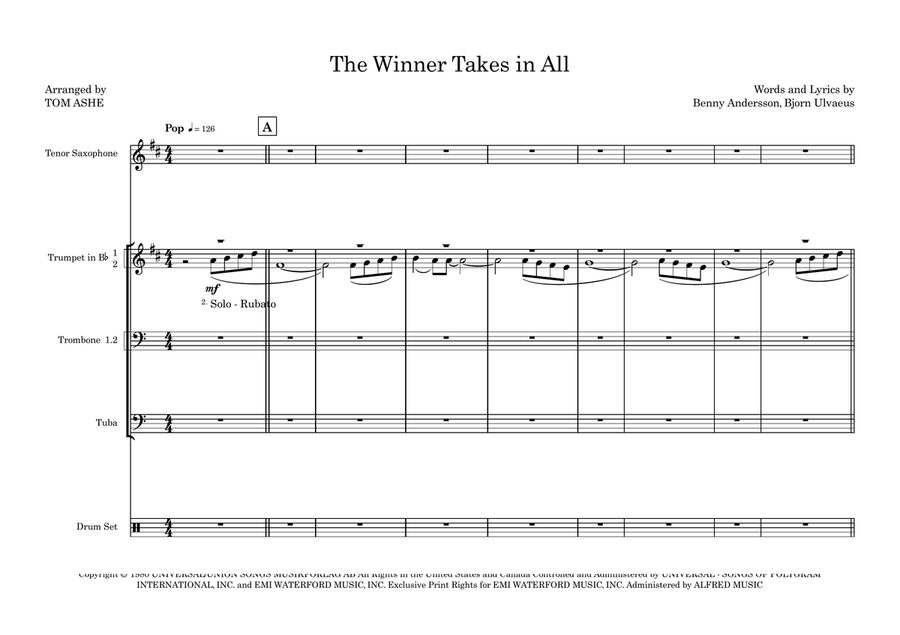 The Winner Takes It All The Winner Takes It All Small Ensemble scores gallery preview page 1