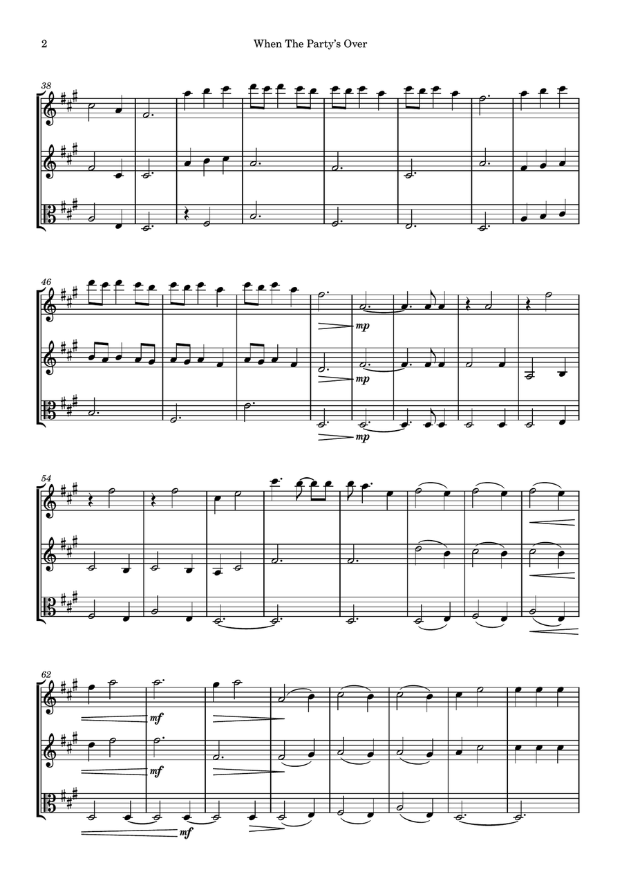 When The Party's Over When The Party's Over String Trio scores gallery preview page 2