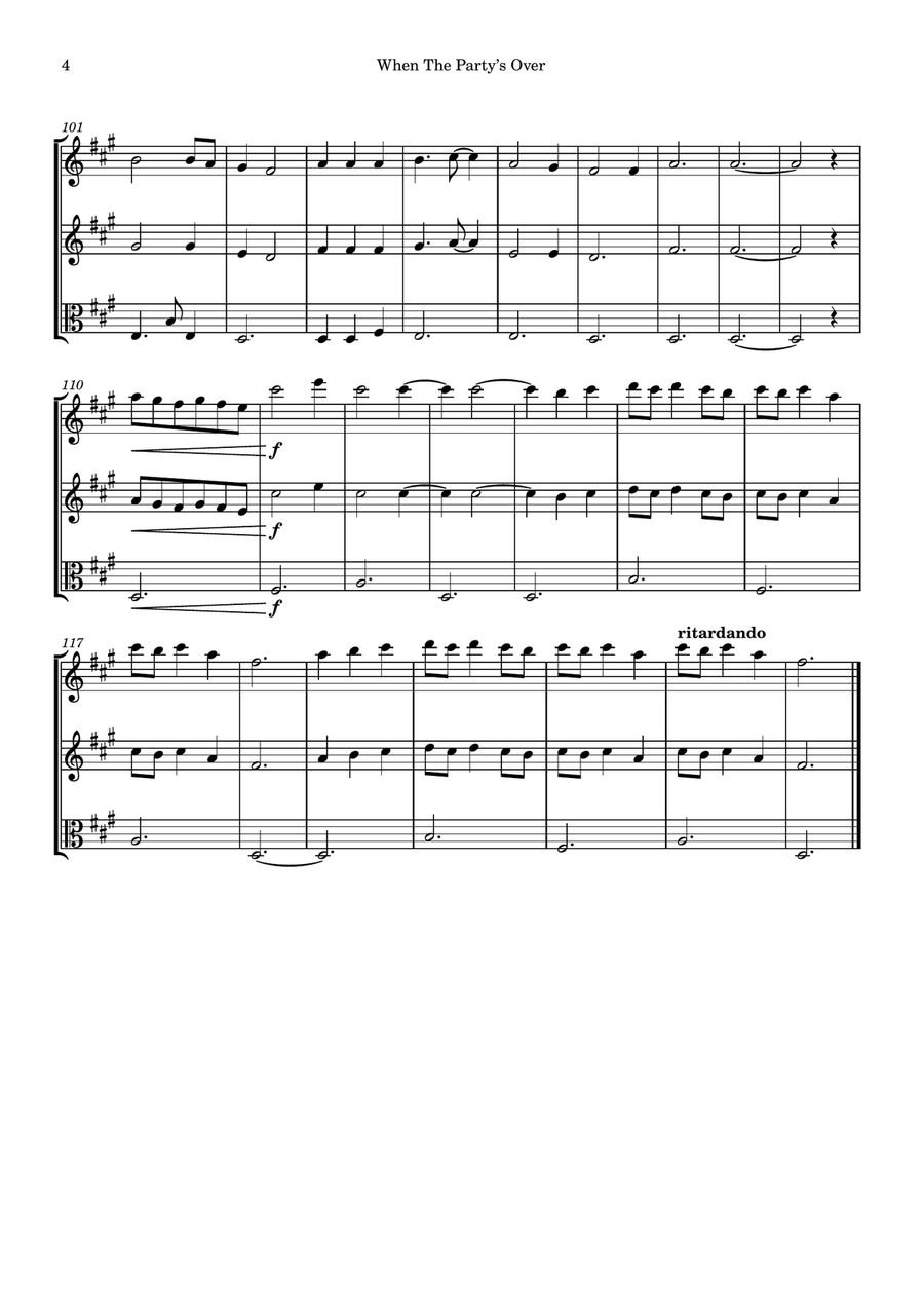When The Party's Over When The Party's Over String Trio scores gallery preview page 4